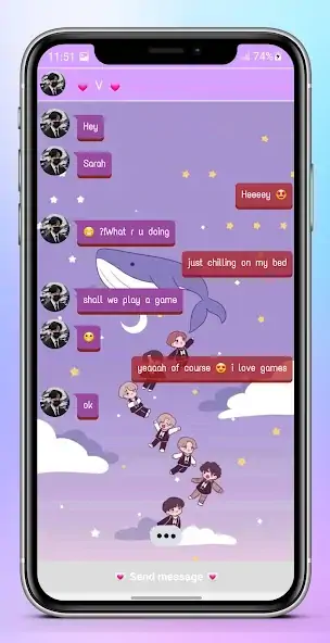 Download BTS Messenger: Chat Simulation MOD [Unlimited money/gems] + MOD [Menu] APK for Android