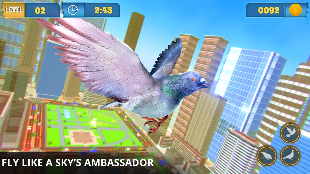 Download Flying Pigeon Bird simulator MOD [Unlimited money/gems] + MOD [Menu] APK for Android