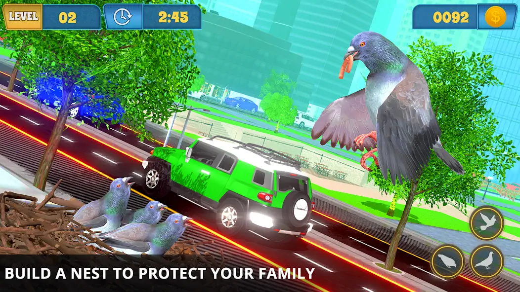 Download Flying Pigeon Bird simulator MOD [Unlimited money/gems] + MOD [Menu] APK for Android