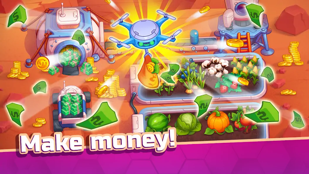 Download Idle Mars Colony: farm tycoon MOD [Unlimited money/coins] + MOD [Menu] APK for Android