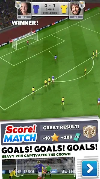 Download Score! Match - PvP Soccer MOD [Unlimited money] + MOD [Menu] APK for Android