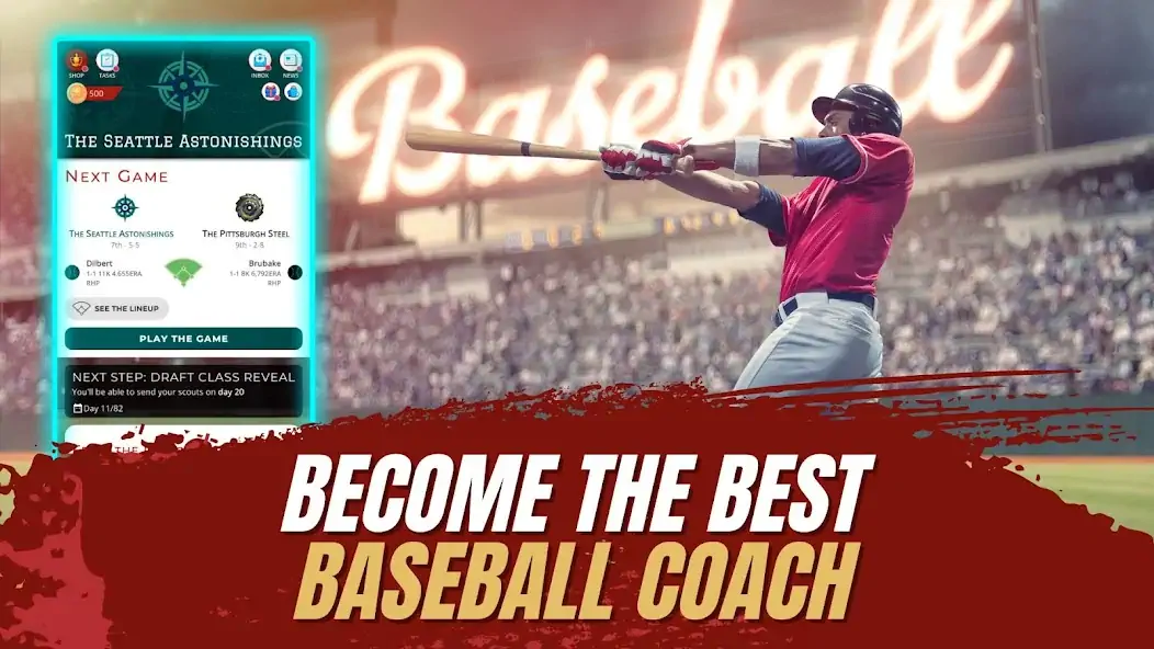 Download Astonishing Baseball Manager MOD [Unlimited money/coins] + MOD [Menu] APK for Android