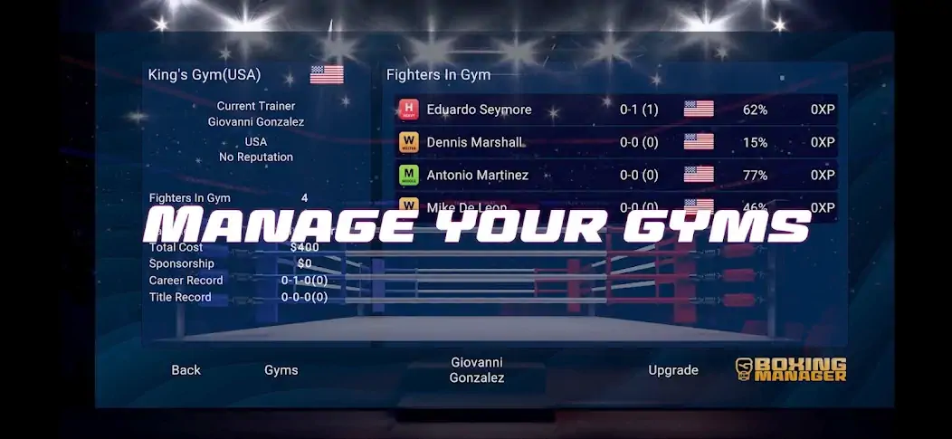 Download Boxing Manager MOD [Unlimited money/gems] + MOD [Menu] APK for Android