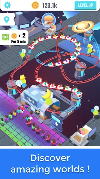 Download Idle Roller Coaster MOD [Unlimited money/gems] + MOD [Menu] APK for Android