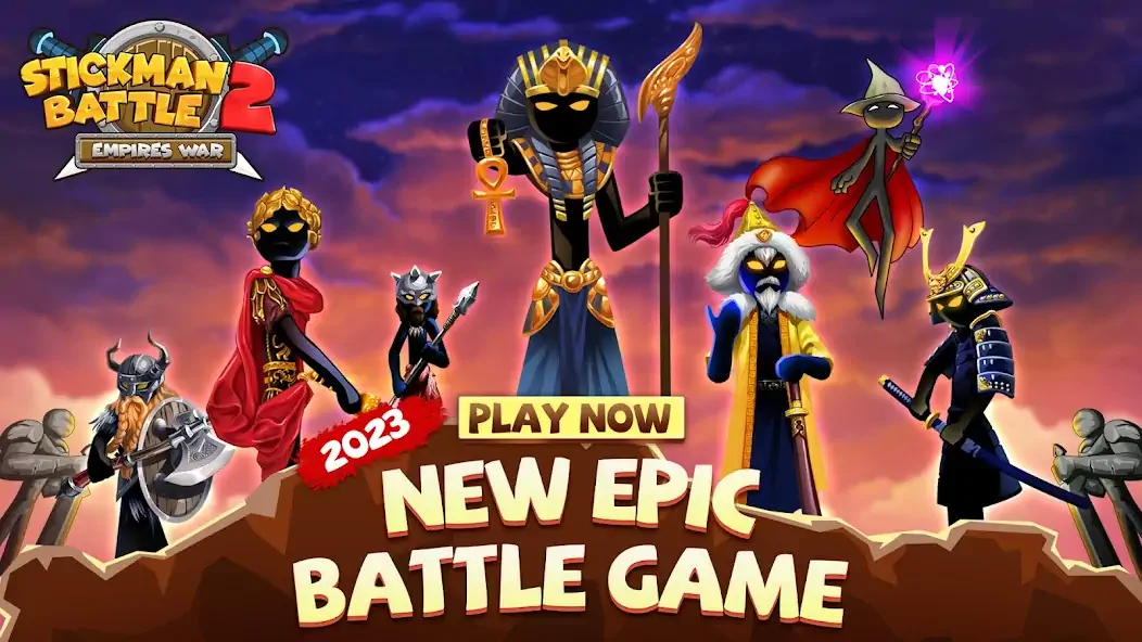 Download Stickman Battle 2: Empires War MOD [Unlimited money] + MOD [Menu] APK for Android