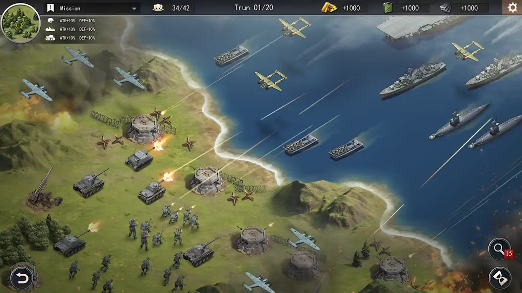 Download World War 2: Strategy Games MOD [Unlimited money/gems] + MOD [Menu] APK for Android