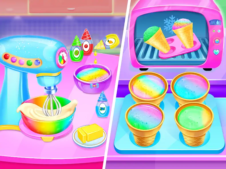 Download Ice Cream Cone-Ice Cream Games MOD [Unlimited money/gems] + MOD [Menu] APK for Android
