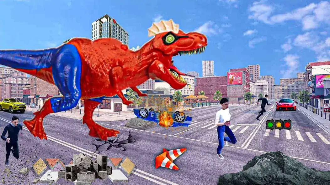 Download Extreme City Dinosaur Smasher MOD [Unlimited money] + MOD [Menu] APK for Android