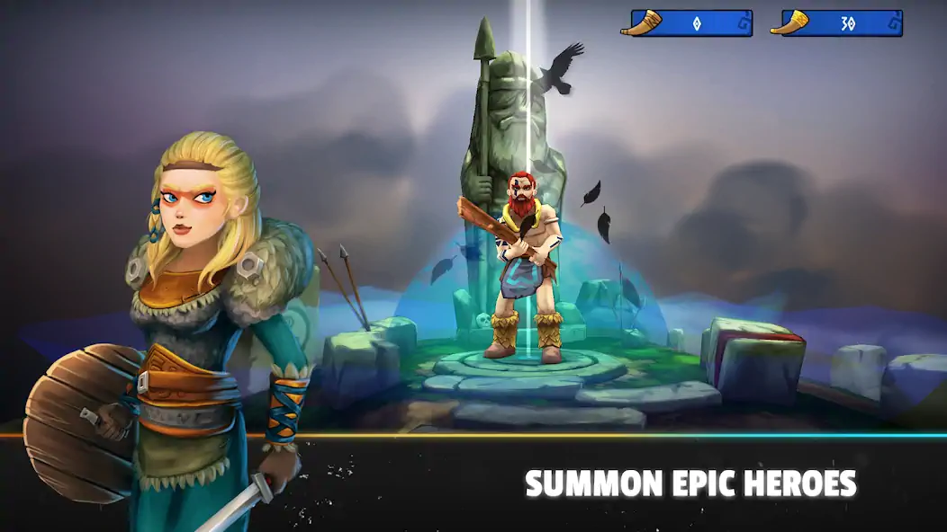 Download Heroes of Valhalla MOD [Unlimited money/gems] + MOD [Menu] APK for Android