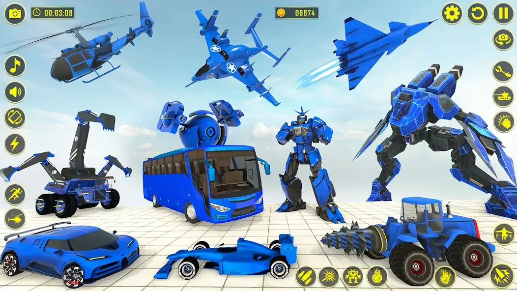 Download Bus Robot Car Game: Robot Game MOD [Unlimited money/coins] + MOD [Menu] APK for Android