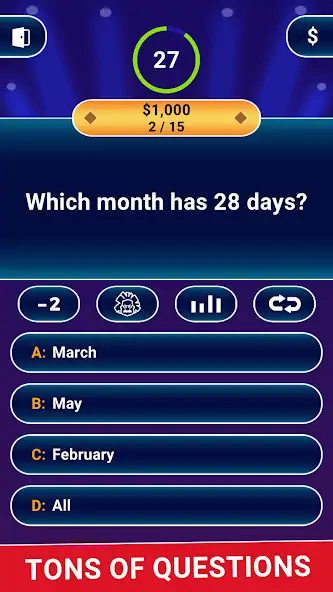 Download Millionaire Trivia Game Quiz MOD [Unlimited money] + MOD [Menu] APK for Android