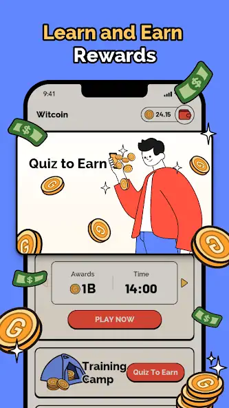 Download Witcoin: Learn & Earn Money MOD [Unlimited money/coins] + MOD [Menu] APK for Android