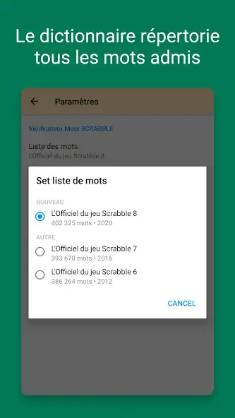Download Verificateur Mots SCRABBLE MOD [Unlimited money] + MOD [Menu] APK for Android